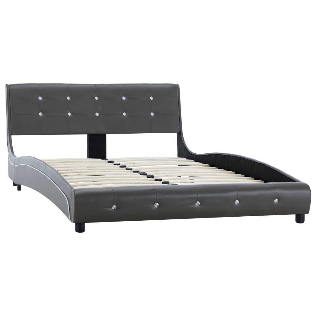 

vidaXL Bedframe kunstleer grijs 120x190 cm