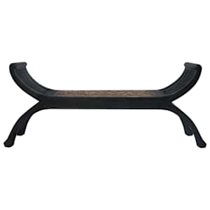 Lavice 120 cm tmavě hnědá abaková - obrázek 2
