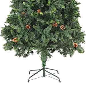 Umělý vánoční stromek se šiškami zelený 210 cm - obrázek 7