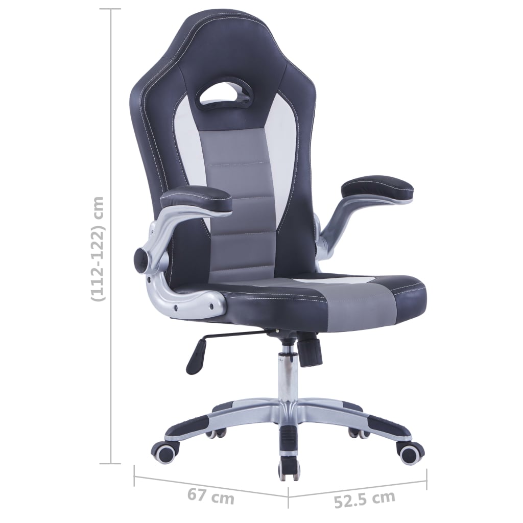 Fekete műbőr gamer szék 