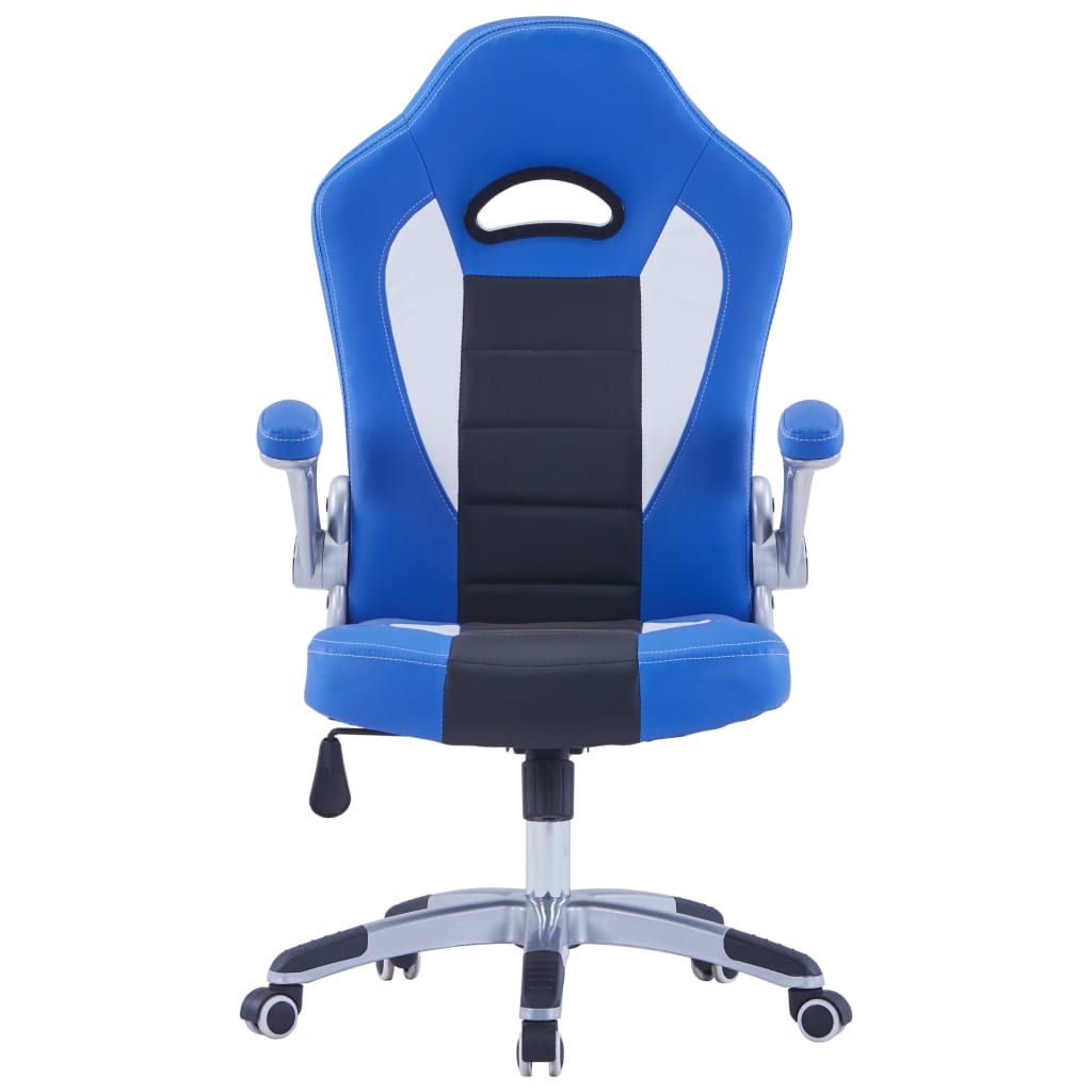 vidaXL Fotel dla gracza, niebieski, sztuczna skóra