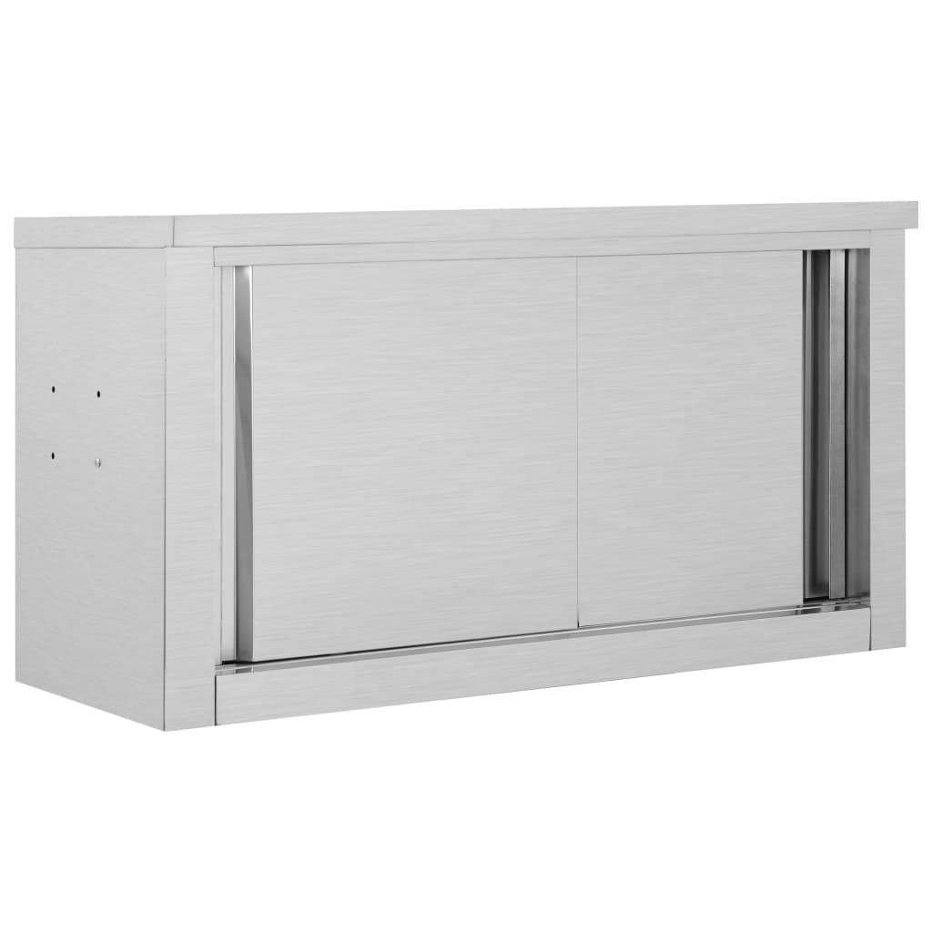 Armoire de cuisine avec portes coulissantes 90x40x50 cm Inox