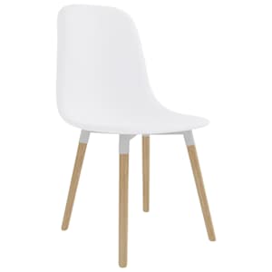 248232 vidaXL Dining Chairs 2 pcs White Plastic