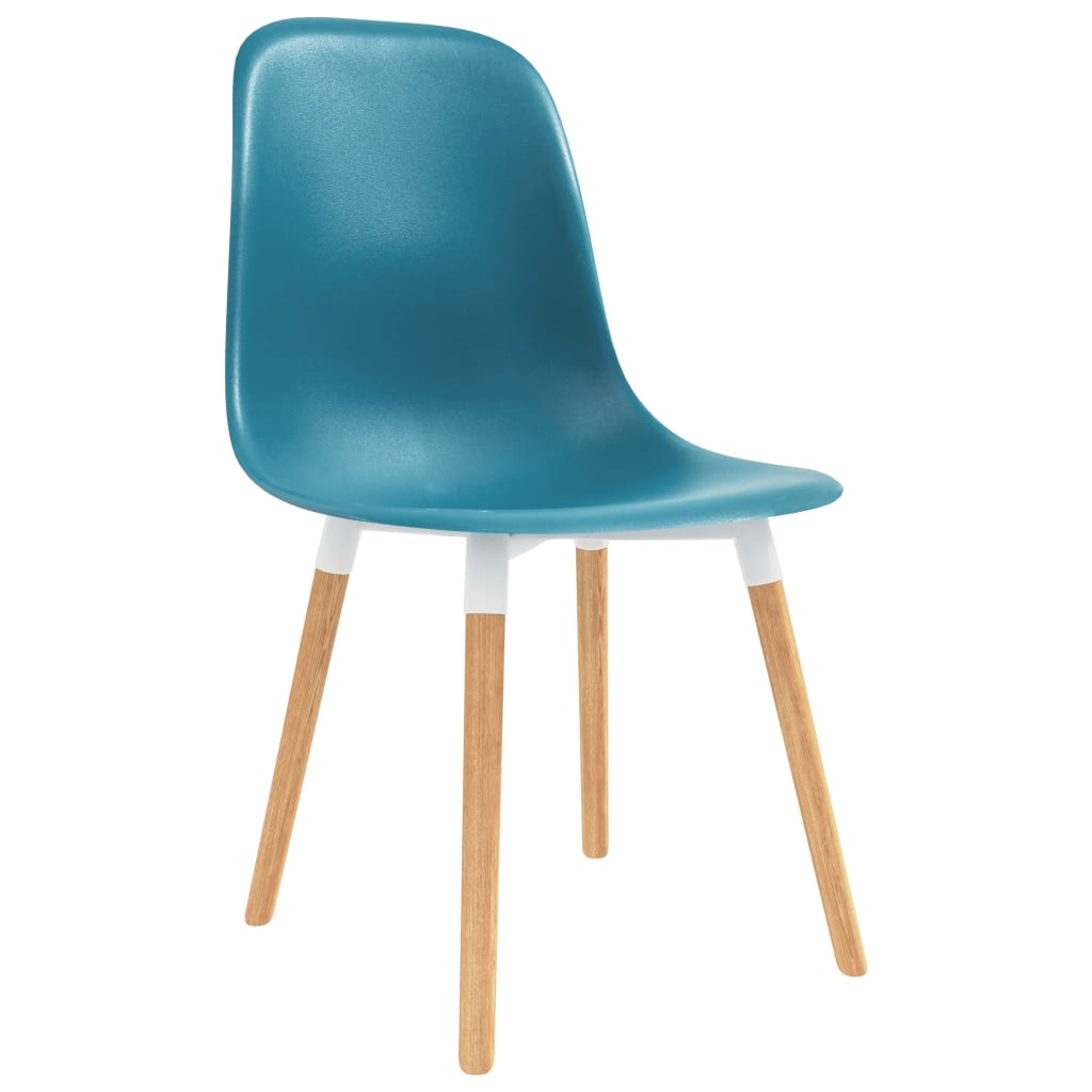vidaXL Valgomojo kėdės, 6 vnt., turkio spalvos, plastikas