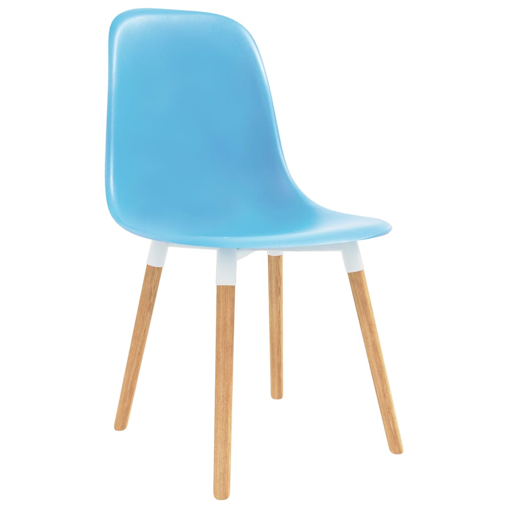 vidaXL Krzesła do jadalni, 6 szt., niebieskie, plastik