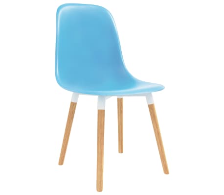 vidaXL Krzesła do jadalni, 6 szt., niebieskie, plastik