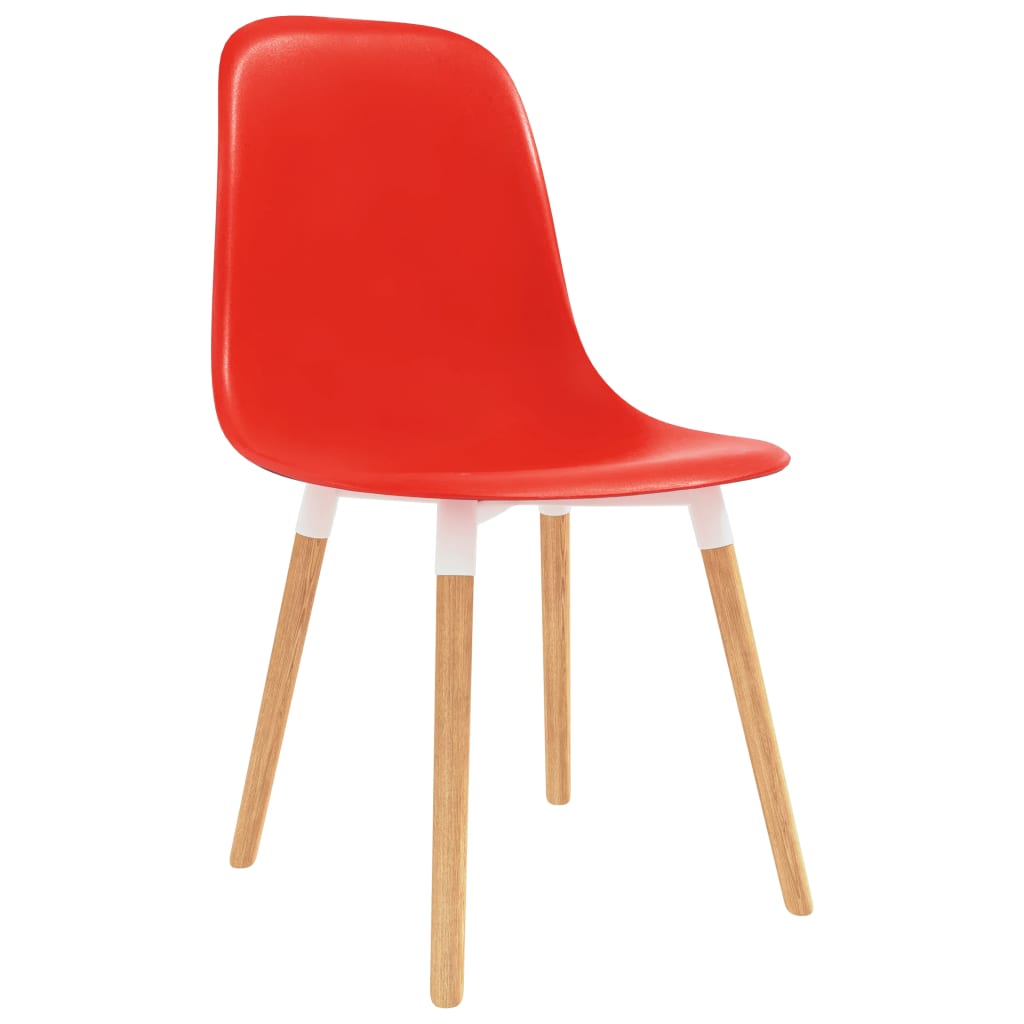 vidaXL Dining Chairs 6 pcs Red Plastic