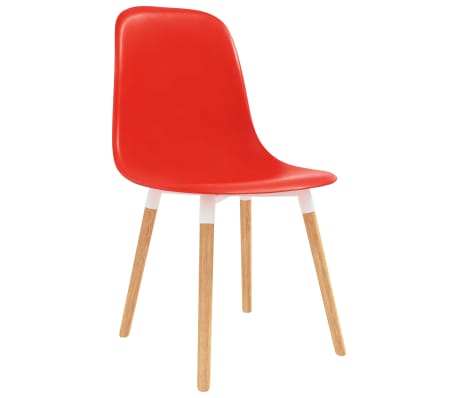 vidaXL Dining Chairs 6 pcs Red Plastic