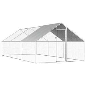 Venkovní klec pro kuřata 2,75 x 6 x 1,92 m pozinkovaná ocel - obrázek 1