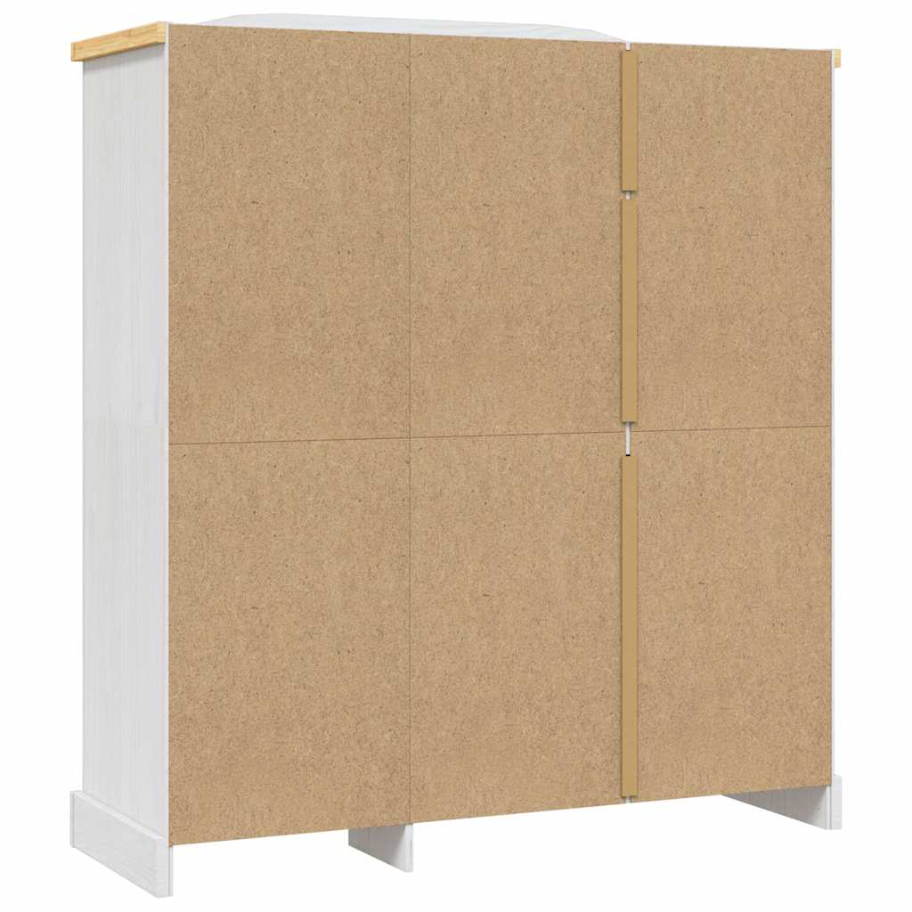 Pin Garde-robe Mexicain 3 Portes Gris Armoire officiel à Vêtements Rangement vidaXL