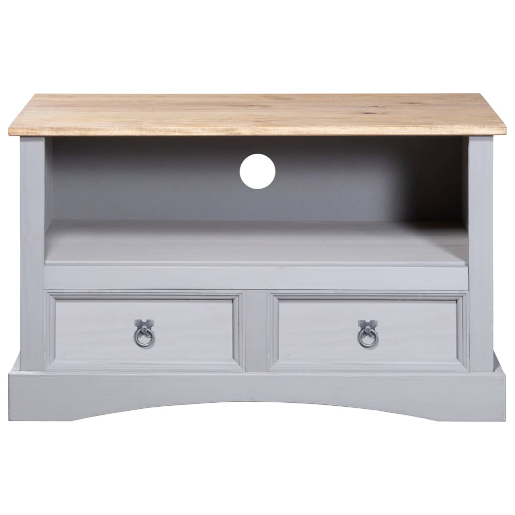 

vidaXL Tv-meubel 91x43x56 cm Mexicaans grenenhout Corona-stijl grijs