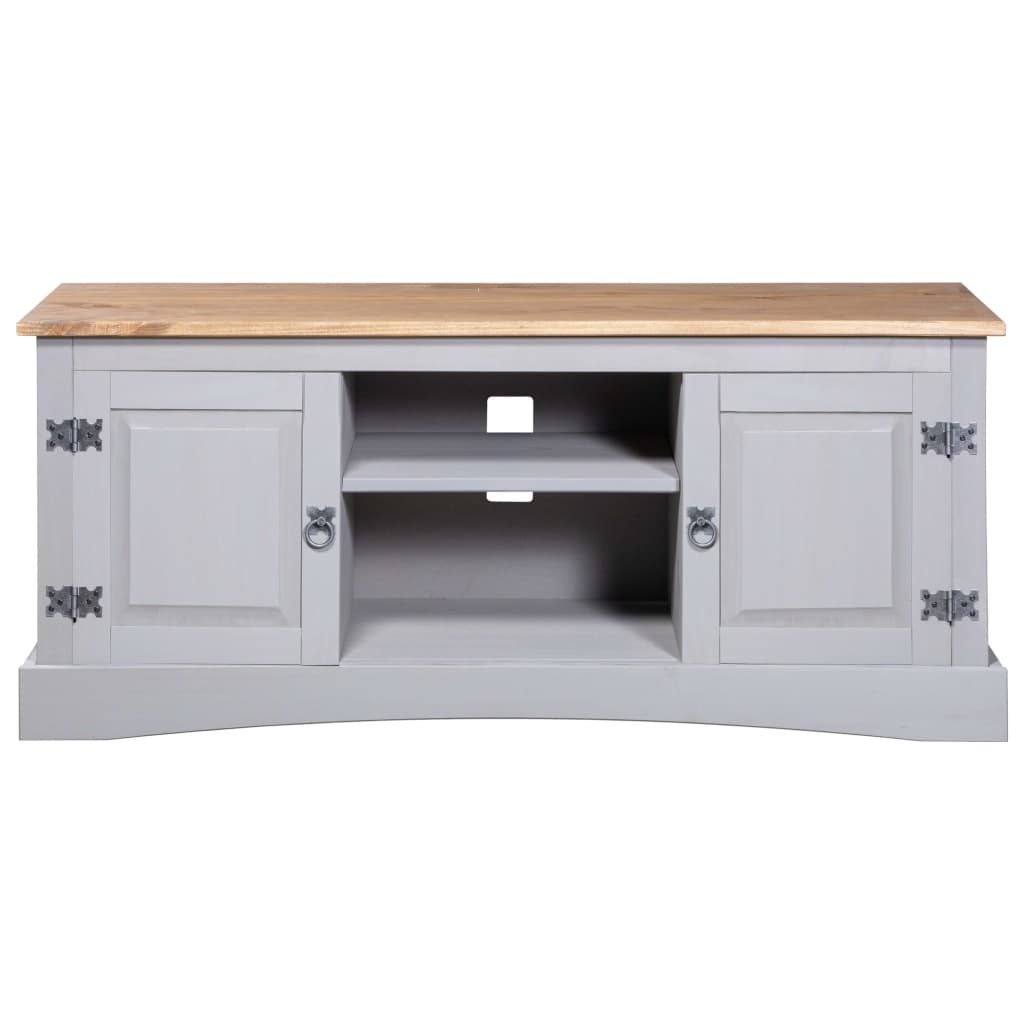 

vidaXL Tv-meubel 120x40x52 cm Mexicaans grenenhout Corona-stijl grijs