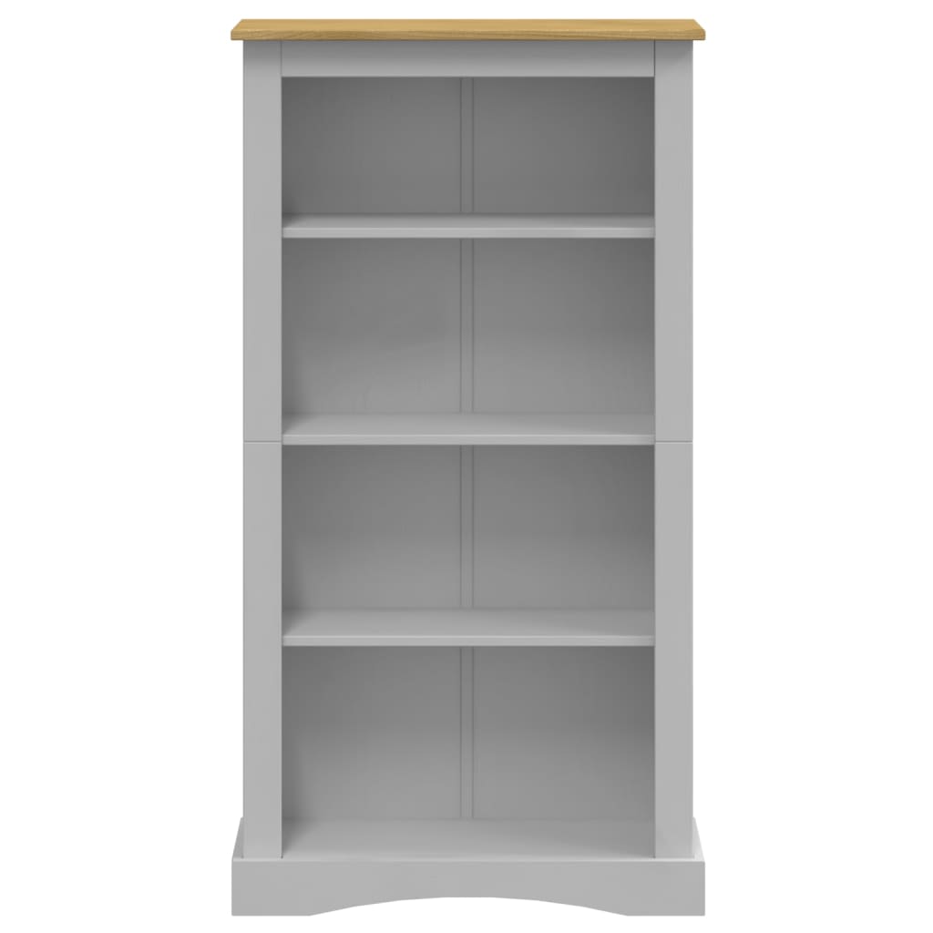 vidaXL 4-Tier Bookcase Mexican Pine Corona Range Grey 81x29x150 cm