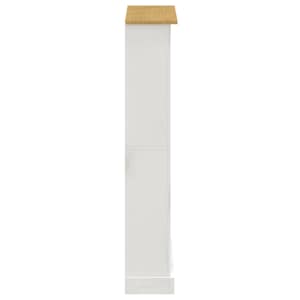 4patrová knihovna mexická borovice Corona bílá 80x29x150 cm - obrázek 4