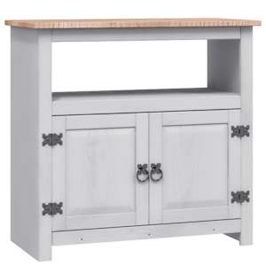 TV stolek mexická borovice Corona šedý 80 x 43 x 78 cm - obrázek 2
