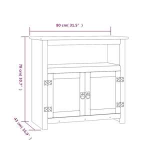 TV stolek mexická borovice Corona šedý 80 x 43 x 78 cm - obrázek 8