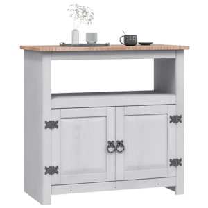 vidaXL TV-benk meksikansk Corona-stil furu grå 80x43x78 cm