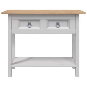 vidaXL Konsollbord meksikansk Corona-stil furu gr&aring; 90x34,5x73 cm