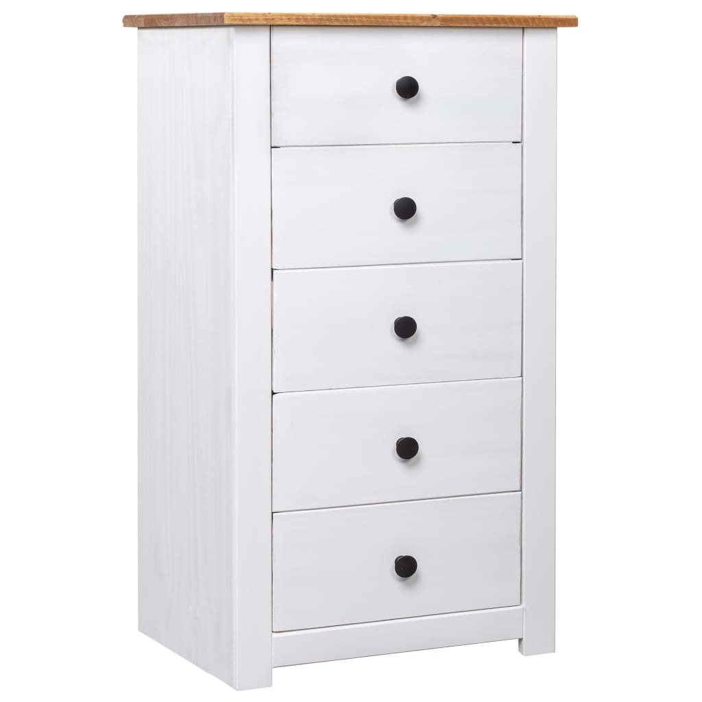vidaXL ServantÄƒ, alb, 46 x 40 x 89 cm, lemn de pin, gama Panama