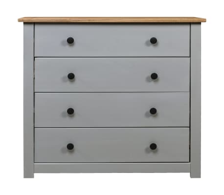 vidaXL Armoire lat&eacute;rale Gris 80x40x73 cm Pin Assortiment Panama
