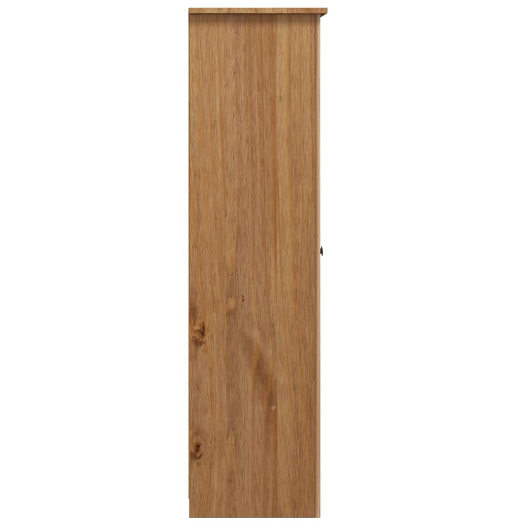 Pin Massif Garde-robe Gris Penderie Armoire Rangement vendre Vêtements Maison vidaXL