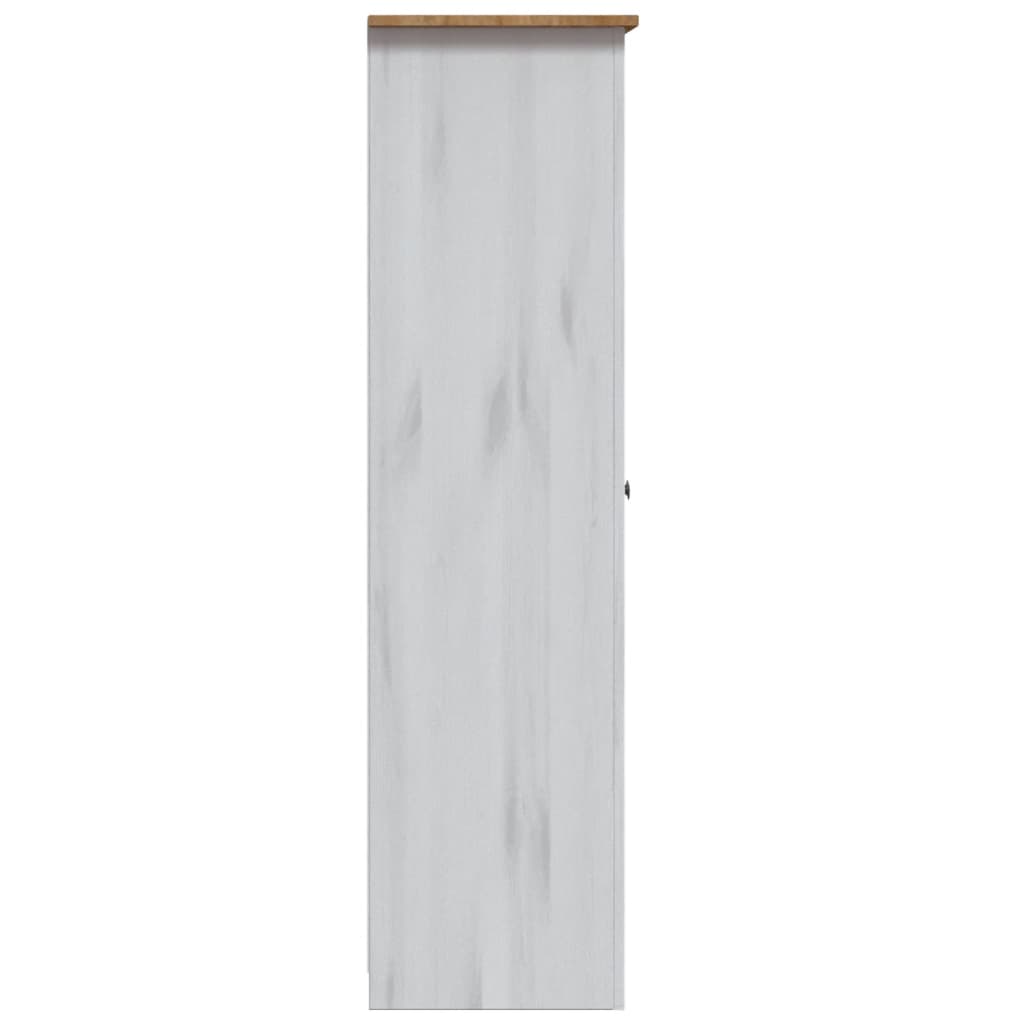 Pin Massif Garde-robe Gris Penderie vente Armoire Rangement Vêtements Maison vidaXL