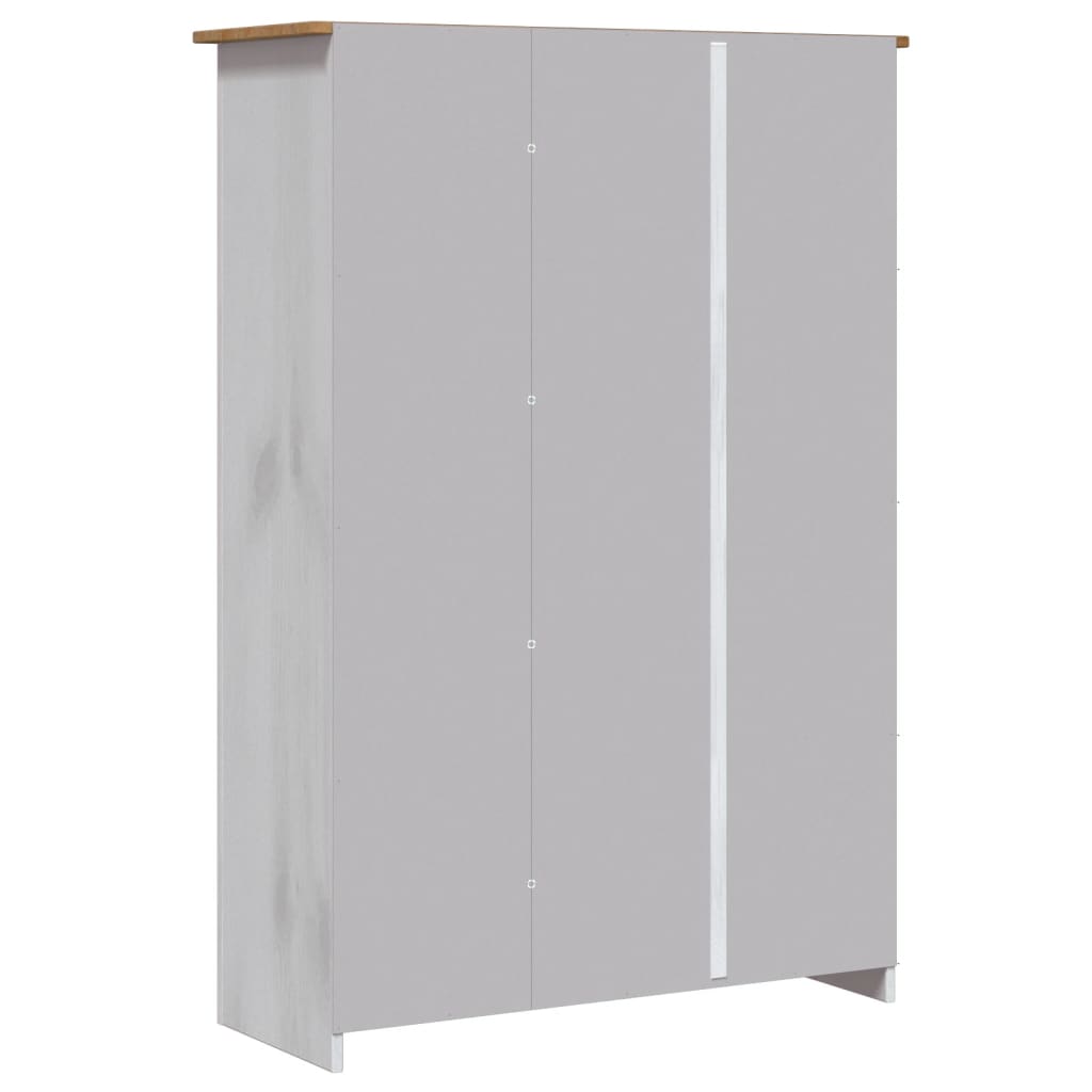 Pin Massif collection Garde-robe Gris Penderie Armoire Rangement Vêtements Maison vidaXL