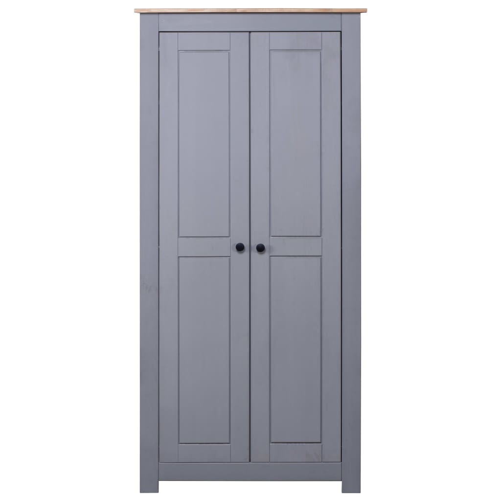 

vidaXL Kledingkast Panama Range 80x50x171,5cm massief grenenhout grijs