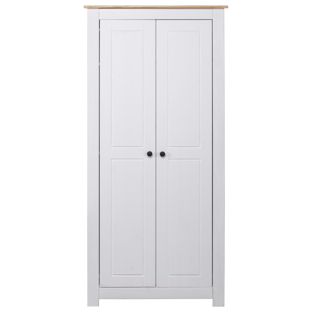 

vidaXL Kledingkast Panama Range 80x50x171,5 cm massief grenenhout wit
