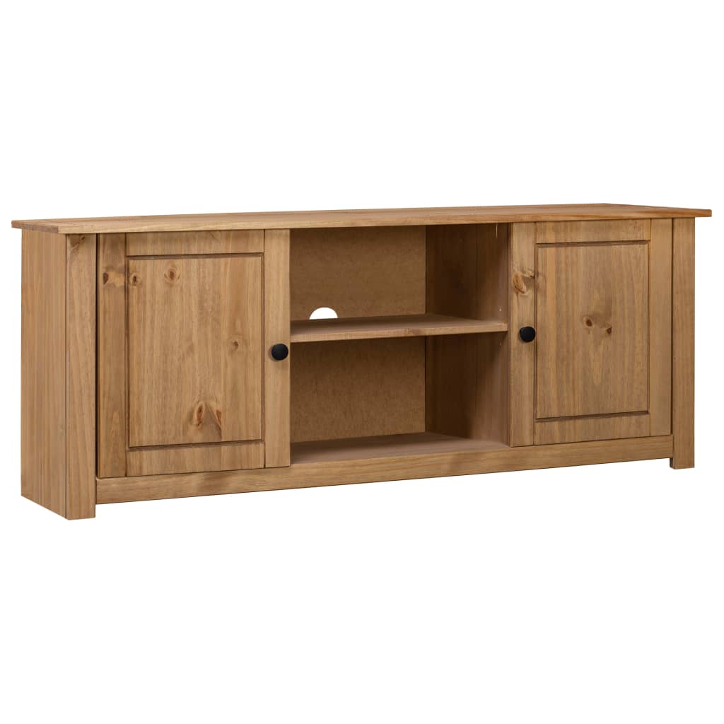 282670 vidaXL TV Cabinet 120x40x50 cm Solid Pine Wood Panama Range