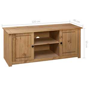 TV skříňka 120 x 40 x 50 cm masivní borovice řada Panama - obrázek 9