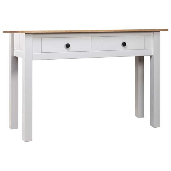 vidaXL konsoollaud, valge, 110 x 40 x 72 cm, m&auml;nnipuit, Panama sari