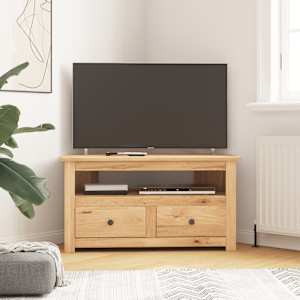 Rohová TV skříňka 93x49x49 cm masivní borovice řada Panama - obrázek 3