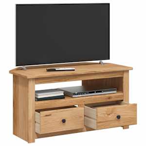 Rohová TV skříňka 93x49x49 cm masivní borovice řada Panama - obrázek 4