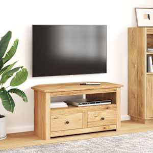 Rohová TV skříňka 93x49x49 cm masivní borovice řada Panama - obrázek 1