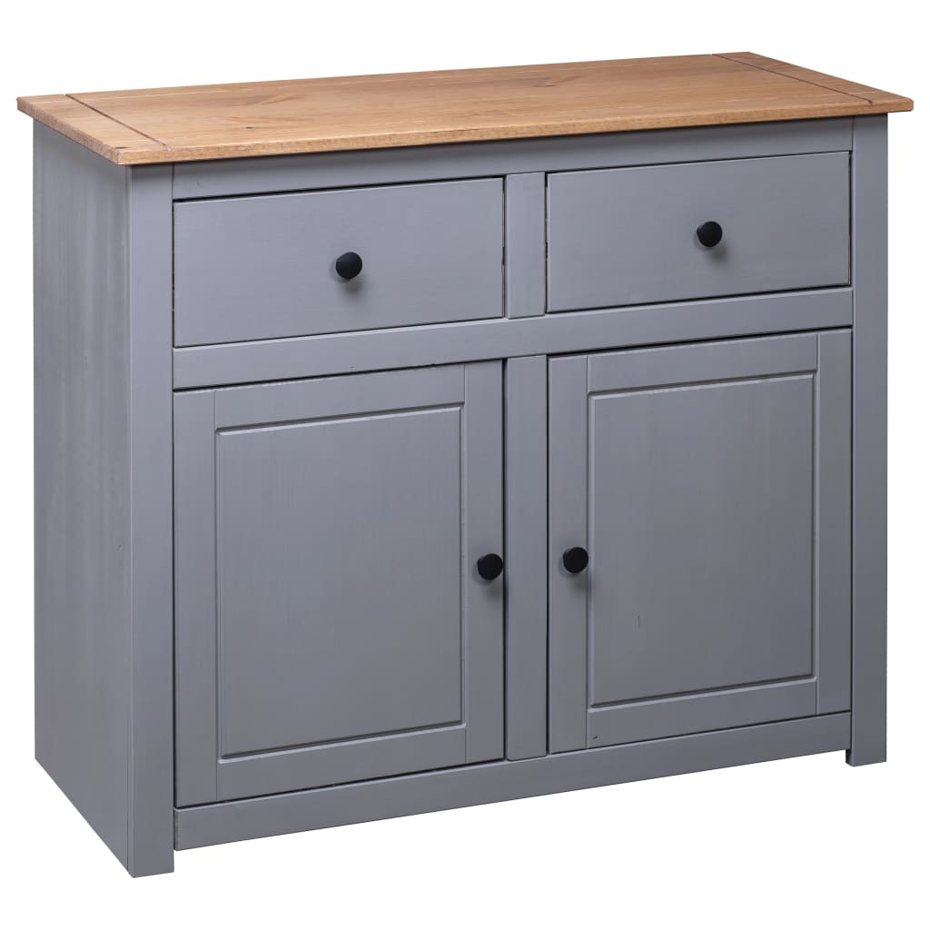 Buffet Gris 93x40x80 Cm Pin Solide Assortiment Panama VidaXL 15 width=274
