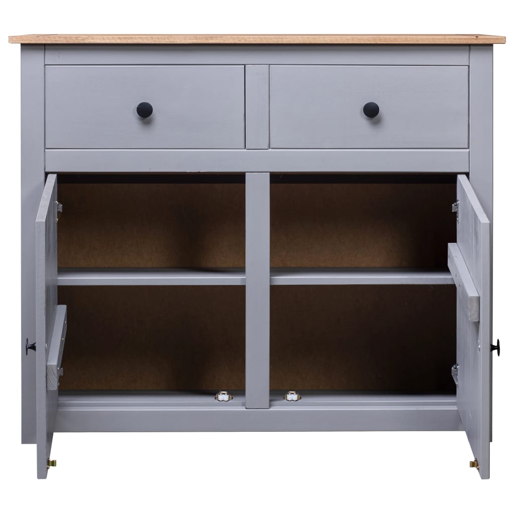 Buffet Gris 93x40x80 Cm Pin Solide Assortiment Panama VidaXL 18 width=274