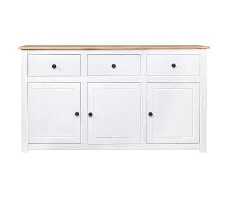 VidaXL Scrivania con Cassetti Bianca 100x50x78 cm Legno Massello Pino