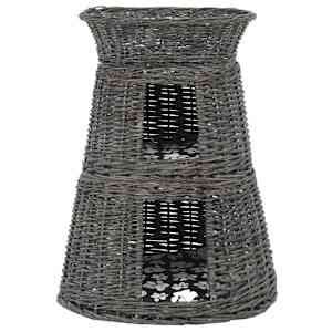 vidaXL Jeu de panier pour chats 3 pcs avec coussins Gris 47x34x60 cm