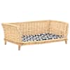 vidaXL koerapesa pehmendusega 90 x 54 x 35 cm looduslik paju