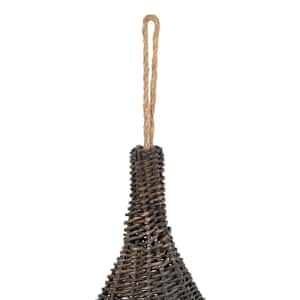 Domeček pro kočky s poduškou šedý 40 x 60 cm přírodní vrba týpí - obrázek 6