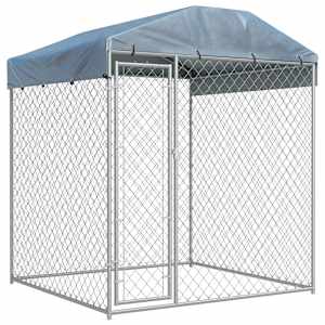 vidaXL katusega koeraaed 193 x 193 x 225 m