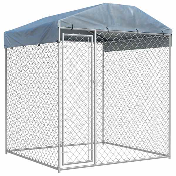 vidaXL katusega koeraaed 193 x 193 x 225 m