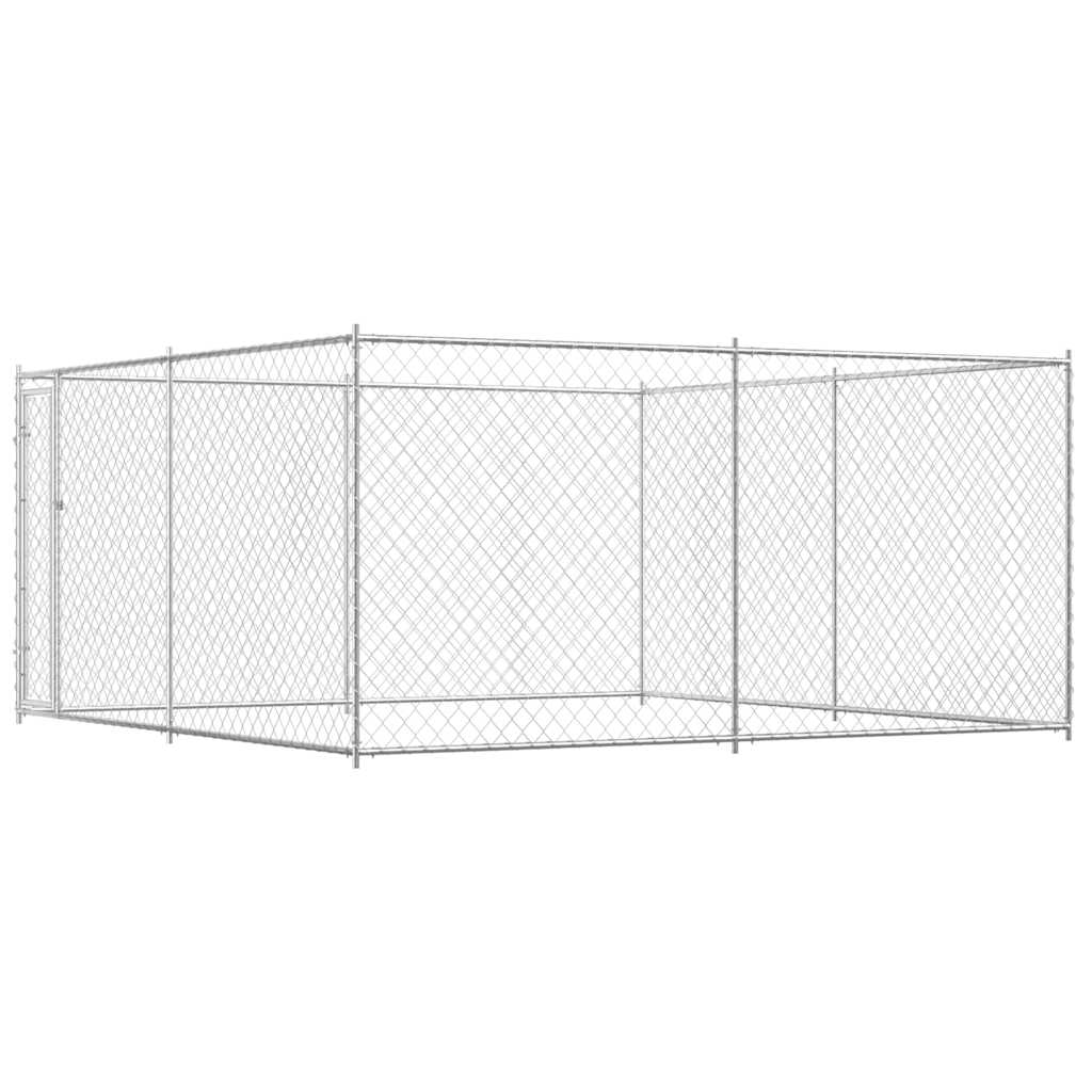 vidaXL Venkovní psí kotec 383 x 383 x 185 cm