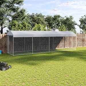 Zunanji pasji boks s streho 760x190x225 cm