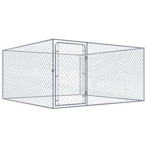vidaXL koeraaedik, tsingitud teras, 2 x 2 x 1 m