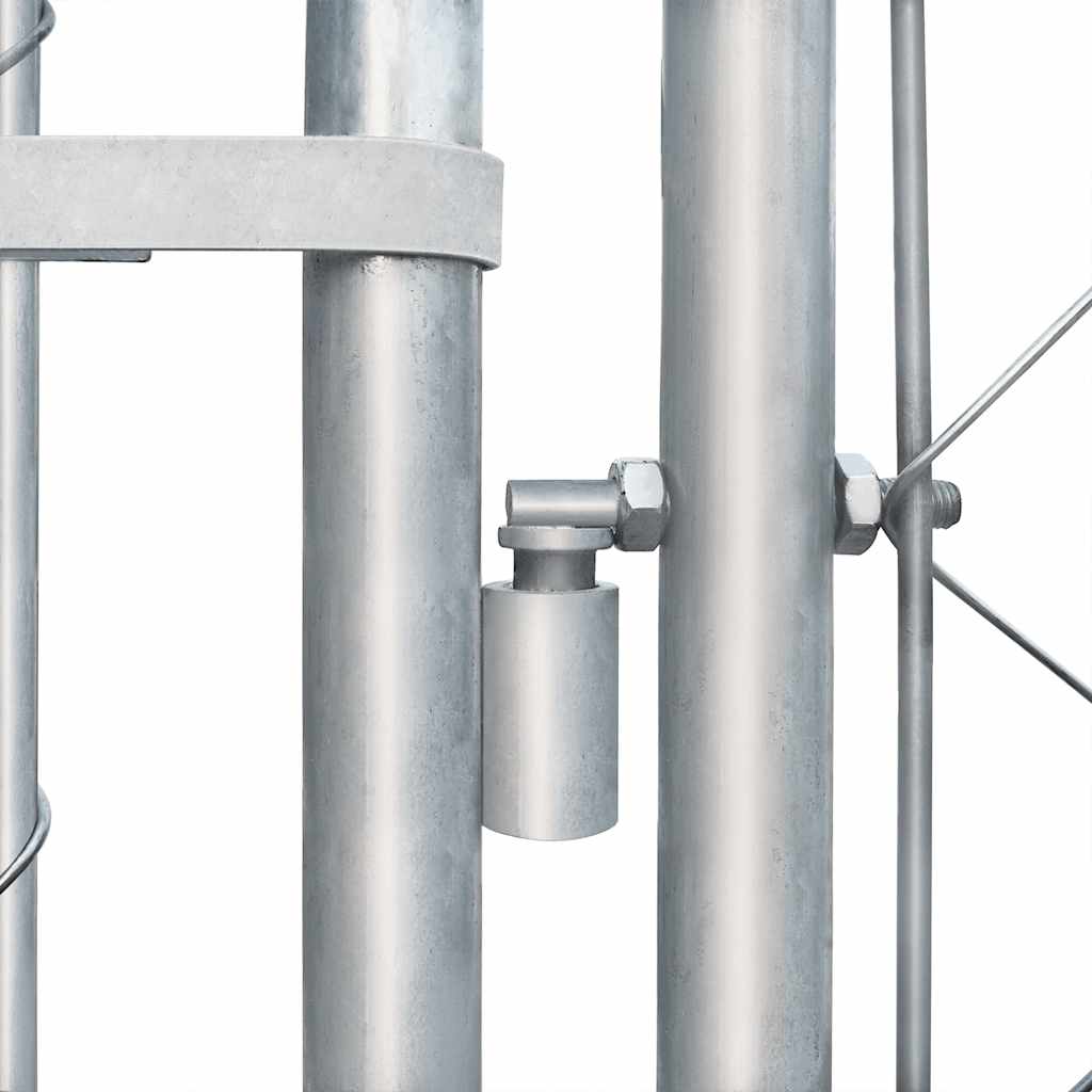 Koiran ulkohäkki galvanoitu teräs 4x4x1 m - Image 7