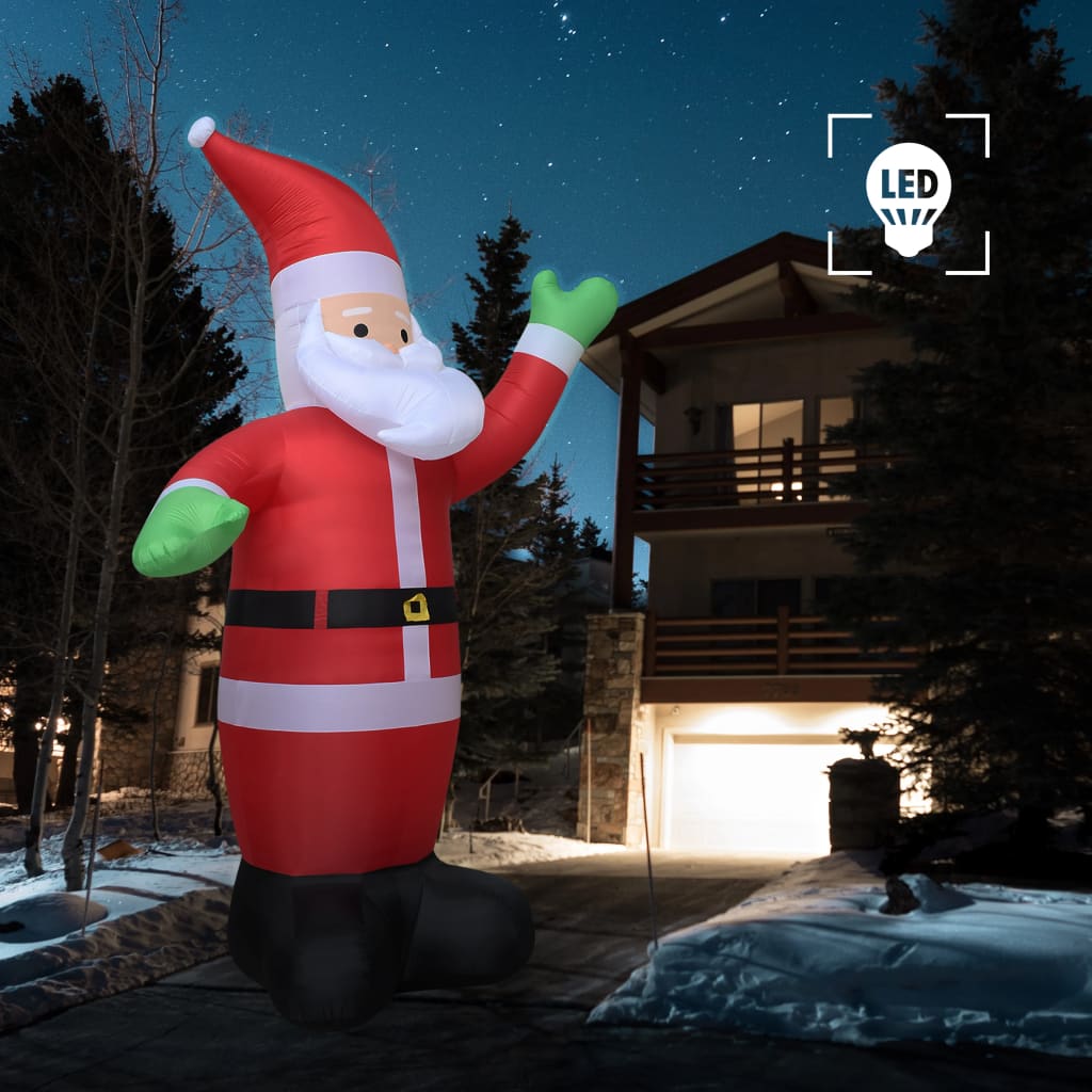 Felfújható karácsonyi Mikulás LED világítással IP44 600 cm XXL 