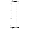 vidaXL k&uuml;ttepuude rest, must, 50 x 20 x 150 cm, teras