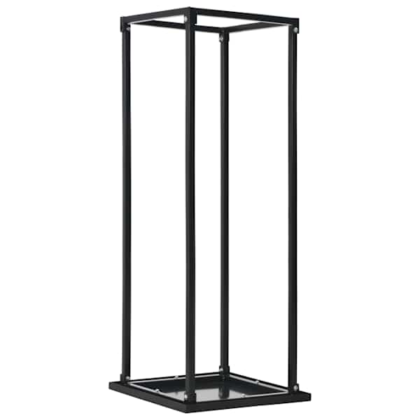 vidaXL k&uuml;ttepuude rest alusega, must, 37 x 37 x 113 cm, teras